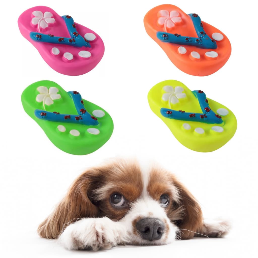 Kit 4 Mordedores Para Cachorro Chinelo Para Pet Cachorro Brinquedo Dentição