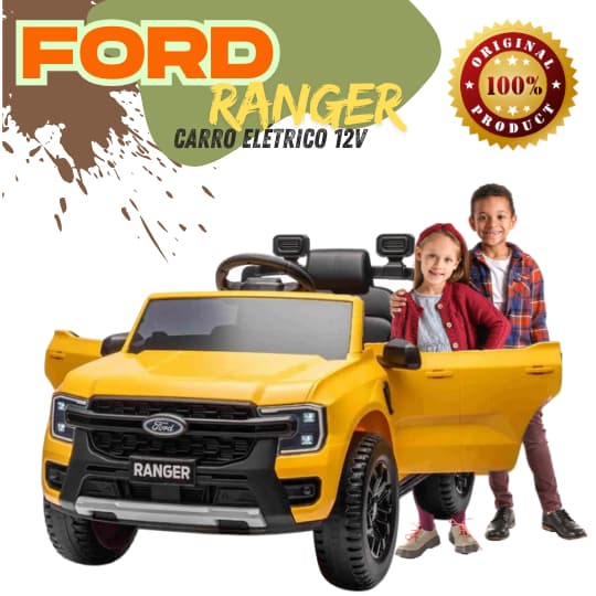 CARRO ELÉTRICO BEL INFANTIL FORD RANGER 12V C/ CONTROLE REMOTO