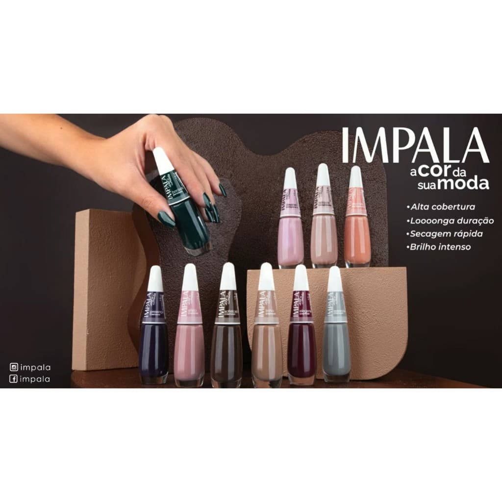 Nova Coleção de Esmaltes Impala A Cor da Sua Moda 6 Coleção Impala 2025 10 cores