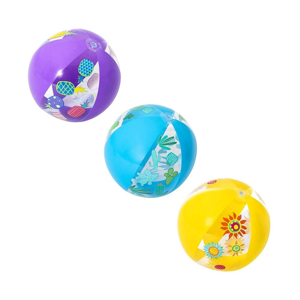 Bola de Praia e Piscina Inflável Designer Média 51cm Três Modelos de Estampa Bestway