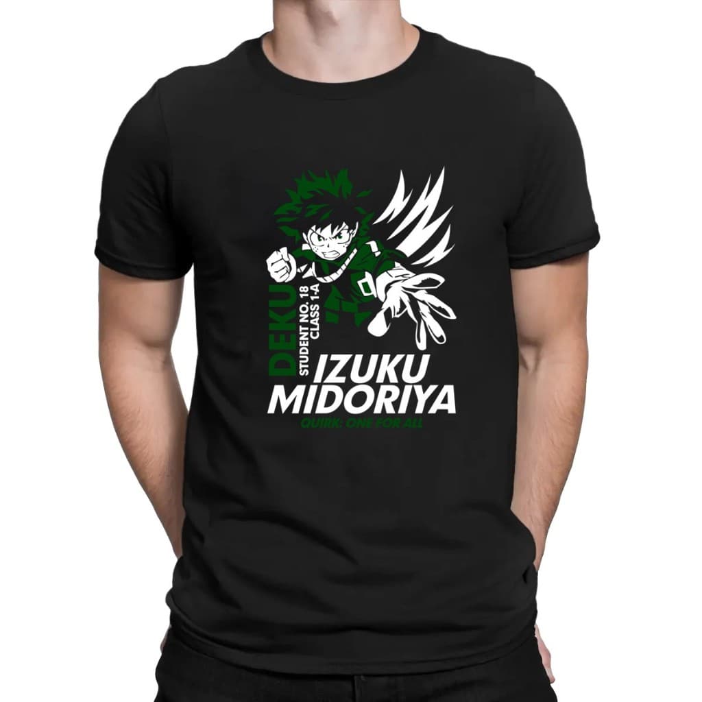 Camiseta Básica Boku no Hero Biohazard Masculina – Streetwear, Algodão 100% Costura Reforçada, Estampa Premium e Durável