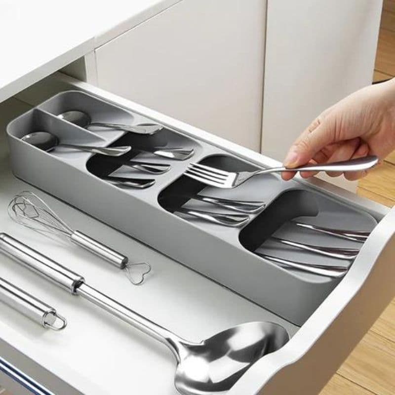 Porta Talher Separador Com Cinco Divisórias Organizador Para Armários de Cozinha Linha Premium