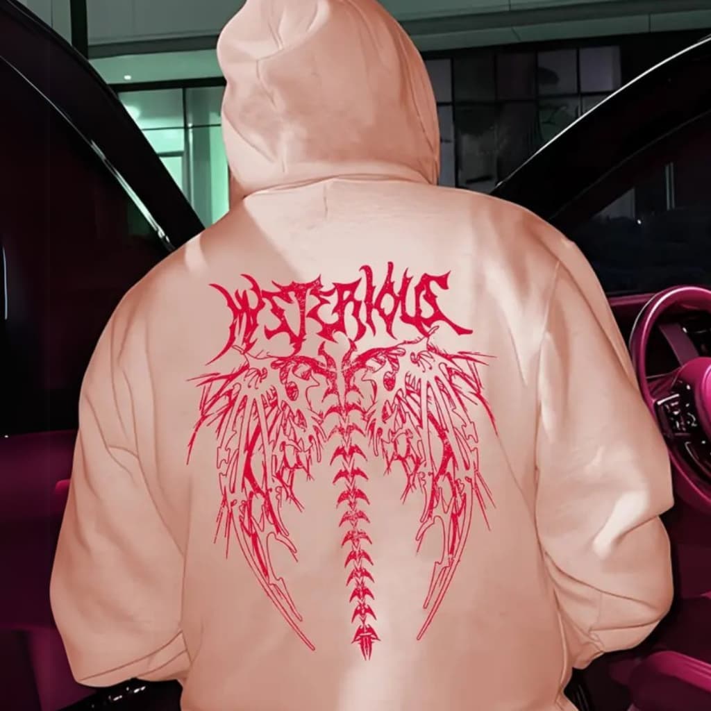 Moletom Estilo Metalcore Futurista Gótico Moderno Flanelado c/ Capuz