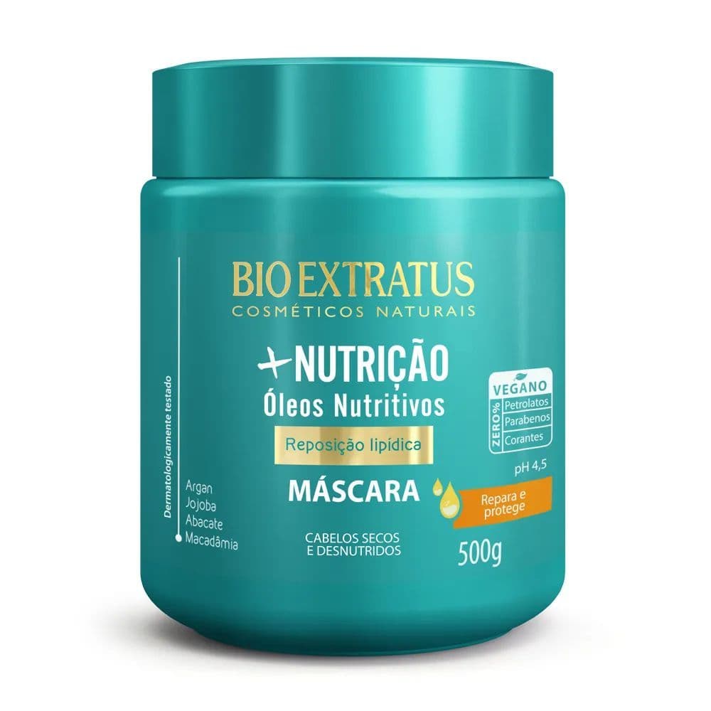 Mascara + Mais Nutrição Bio Extratus - Reposição lipídica Cabelos secos 500gr