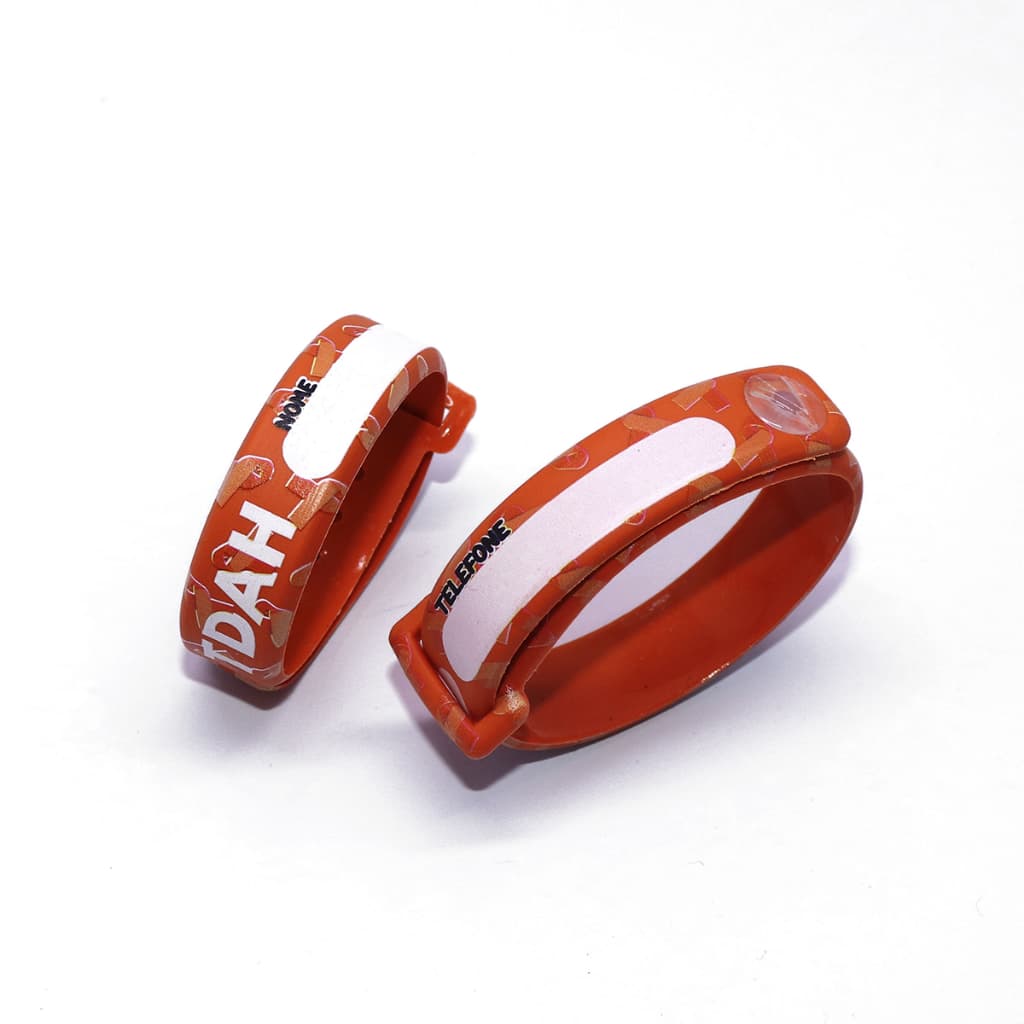 Pulseira TDAH com Identificação Bracelete Ajustavel Pino de Regulagem - ESCREVA COM CANETA - NÃO PERSONALIZAVEL