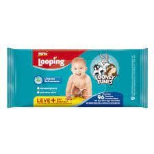 Lenços Umedecidos Looping Looney Tunes Com 96 Unidades