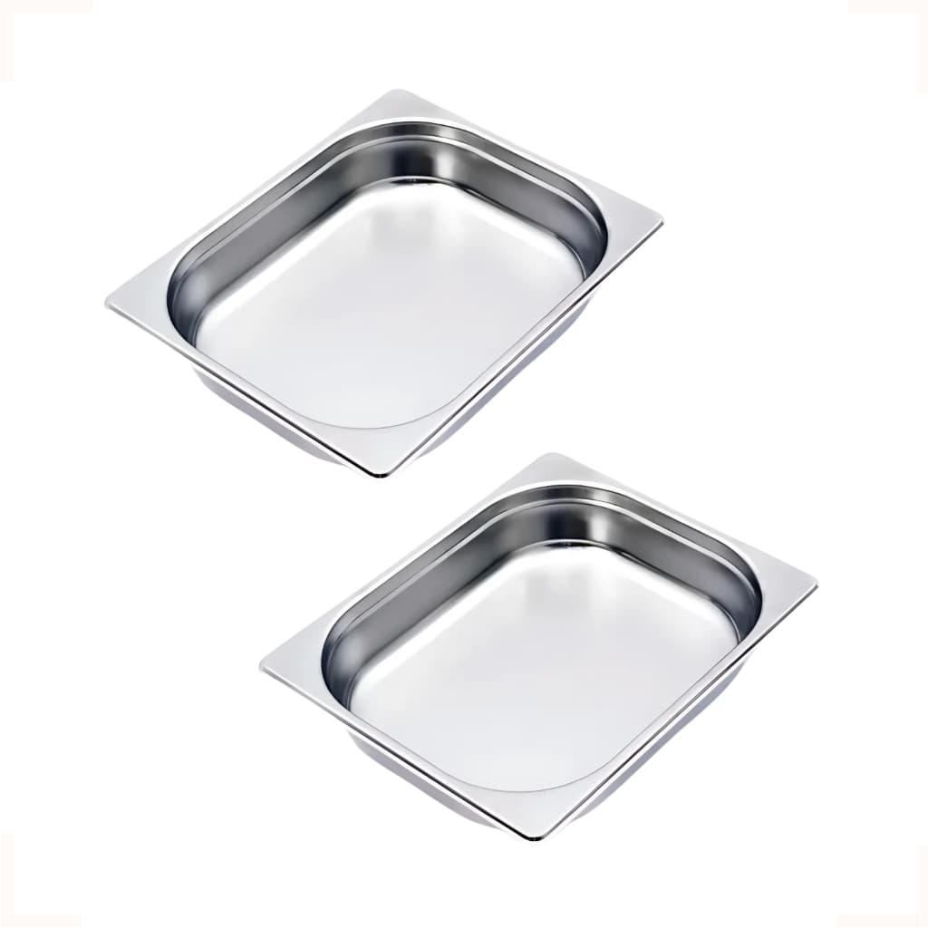 Kit 2 Cubas Gastronômica Gn 1/2 X 65 Mm Rechaud Buffet Self Service