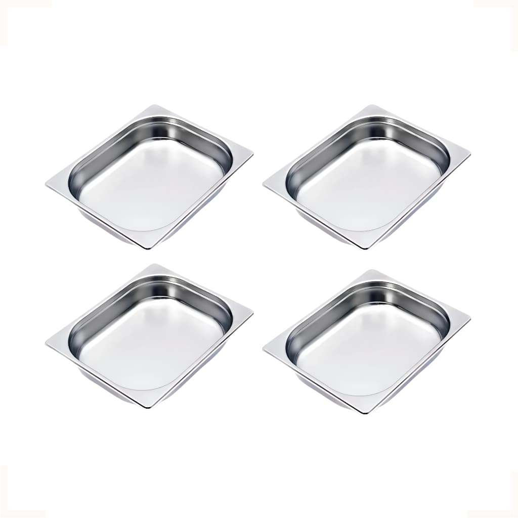 Kit 4 Cubas Gastronômica Gn 1/2 X 65 Mm Rechaud Buffet Self Service