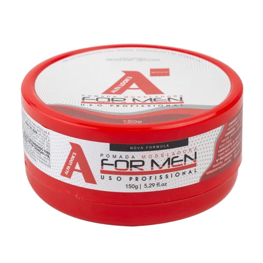 Cera Modeladora Tradicional Efeito Brilho/Molhado For Men Alfa Looks 150g