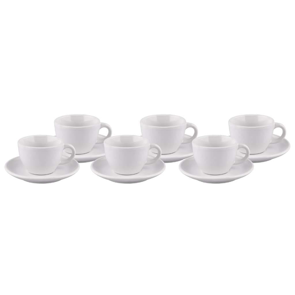 Jogo de Xicara de Café Porcelana 6 Jogos - 6 Xicaras e 6 Pires Bene Casa