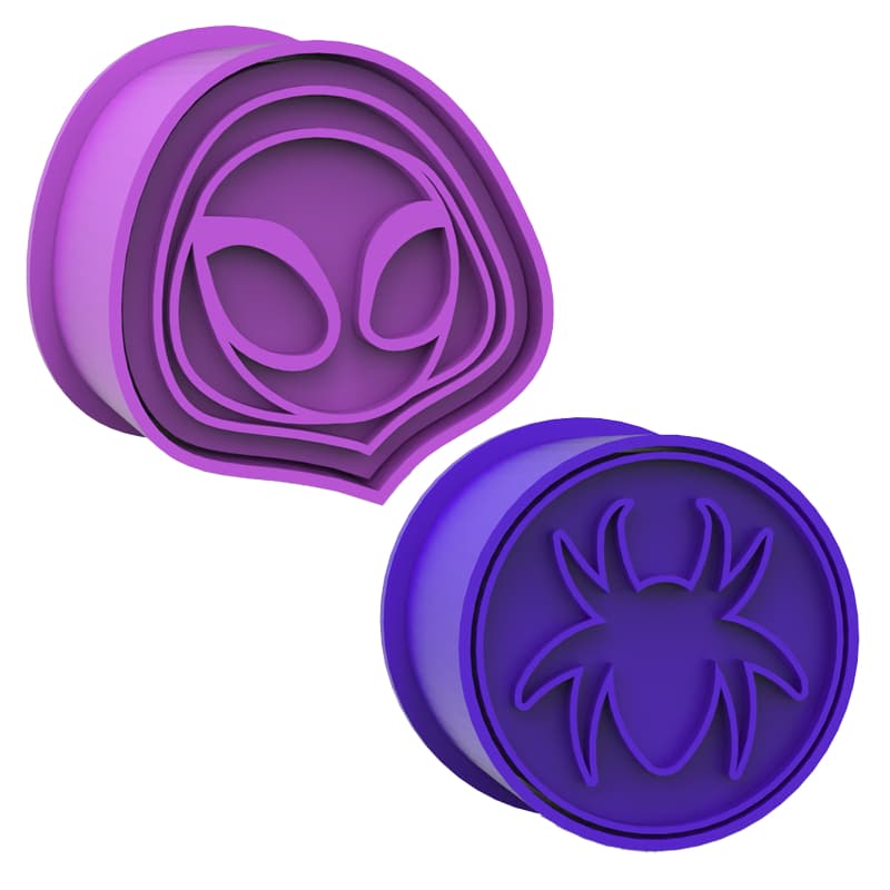 Modelador e Ejetor Para Modelar Massas, Doces e Brigadeiros - Mulher-Aranha Gwen Stacy