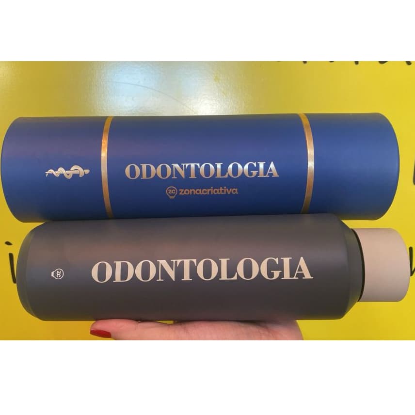 GARRAFA TÉRMICA PROFISSÃO ODONTOLOGIA CURSO FORMATURA PRESENTE