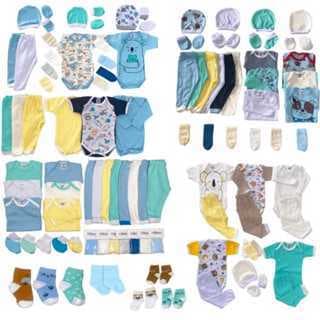 Kit enxoval bebê 34 peças enxoval bebê algodão