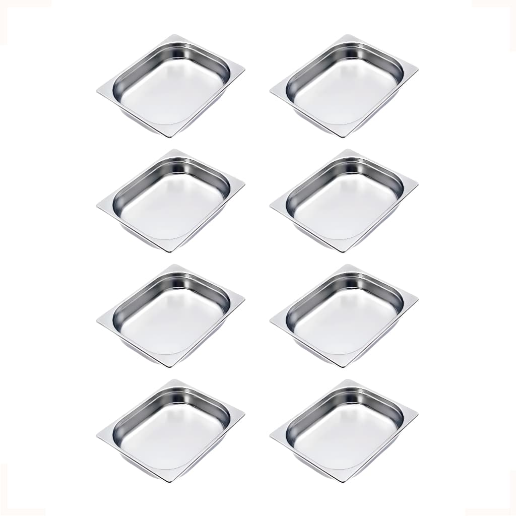 Kit 8 Cubas Gastronômica Gn 1/2 X 65 Mm Rechaud Buffet Self Service