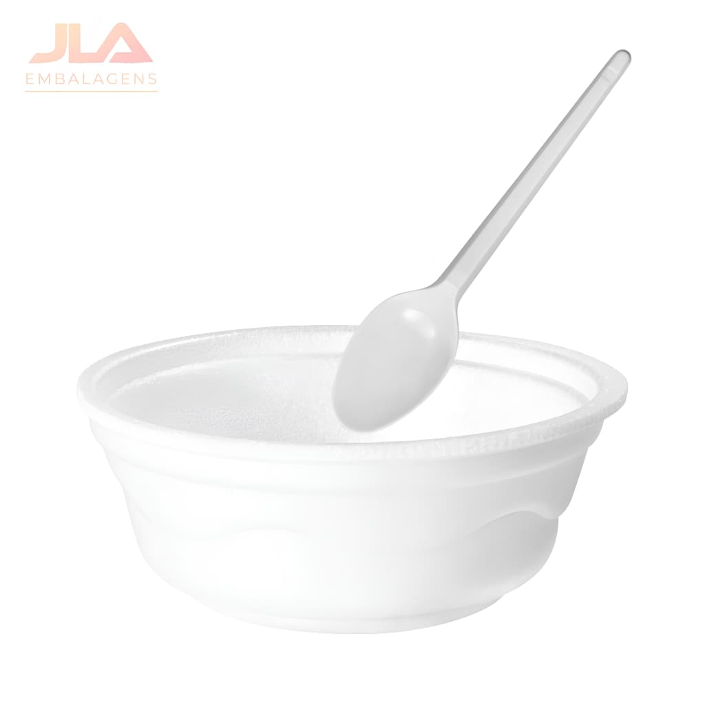 Kit Caldo Cumbuca Isopor Copobras Sem Tampa + Pacote de Colher Cropac