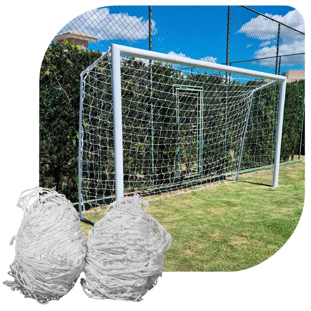 Par de Rede para Trave de Gol Society Suiço 4mts Fio 4mm Nylon