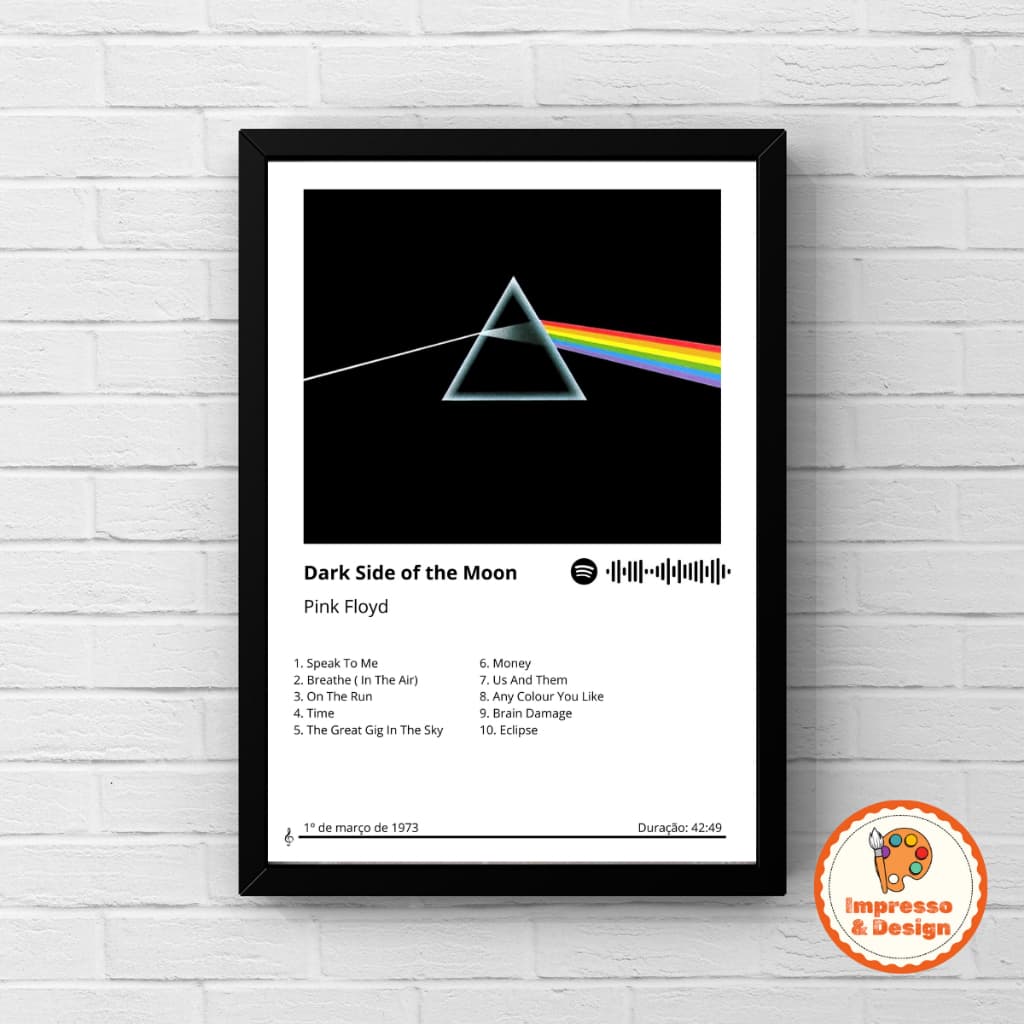 Quadro Album Musical Spotify
