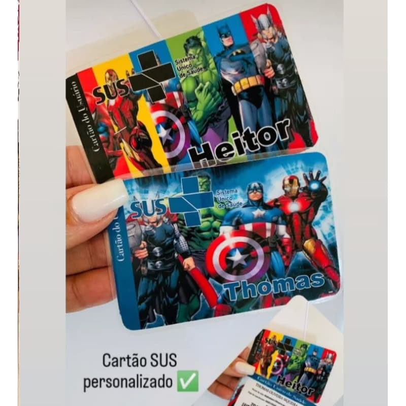 Cartão do SUS personalizado com tema a sua escolha ❤️