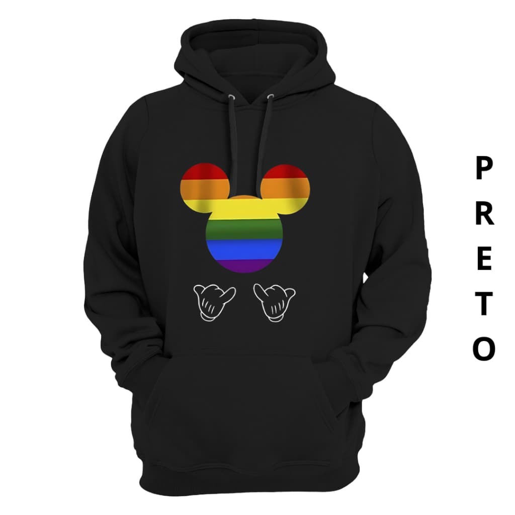 Moletom Unissex Mickey LGBT Blusa De Frio De Envio Imediato