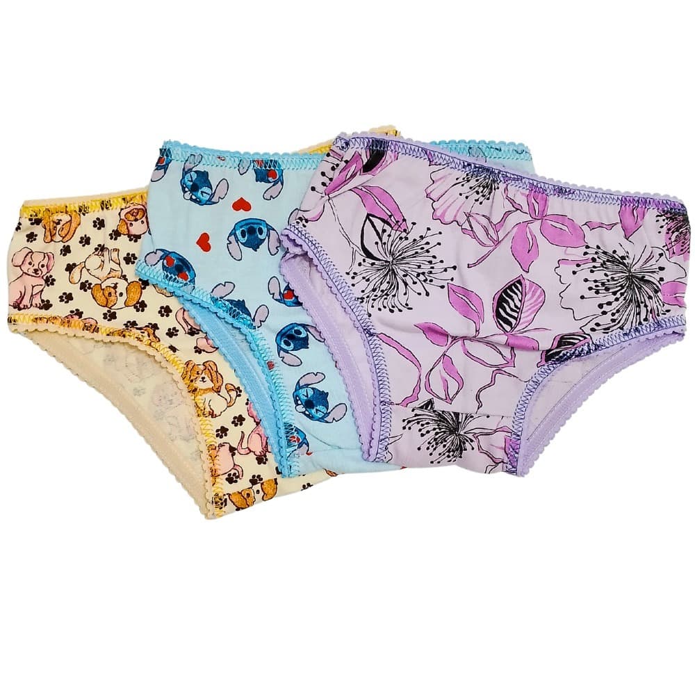 Kit 3 calcinhas infantil estampadas