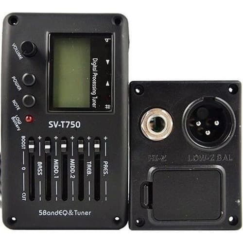 Captador Eq Violao Sv T750 Afinador Digital Giannini Phoenix