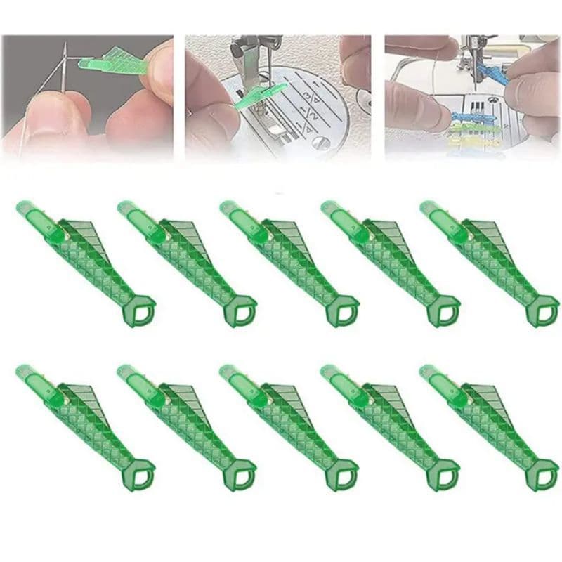 Kit 10 Passador Enfiador De Linha na Agulha de Plástico