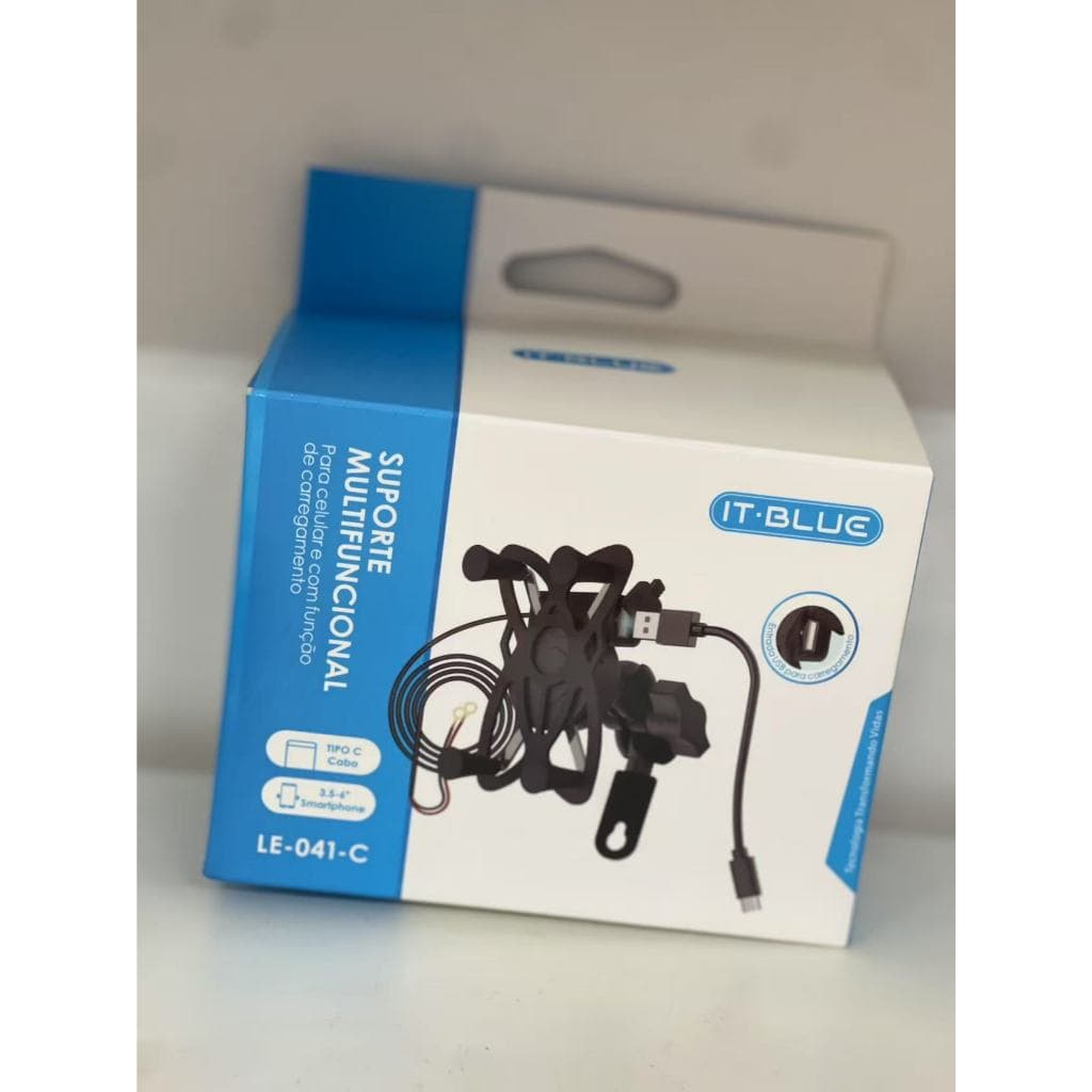 Suporte para celular com carregador USB LE-041-C
