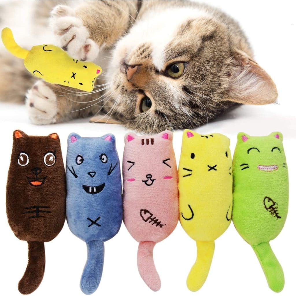 kit com 3 brinquedos de erva de gato Catnip , brinquedo de mastigar resistente à mordida de gatos