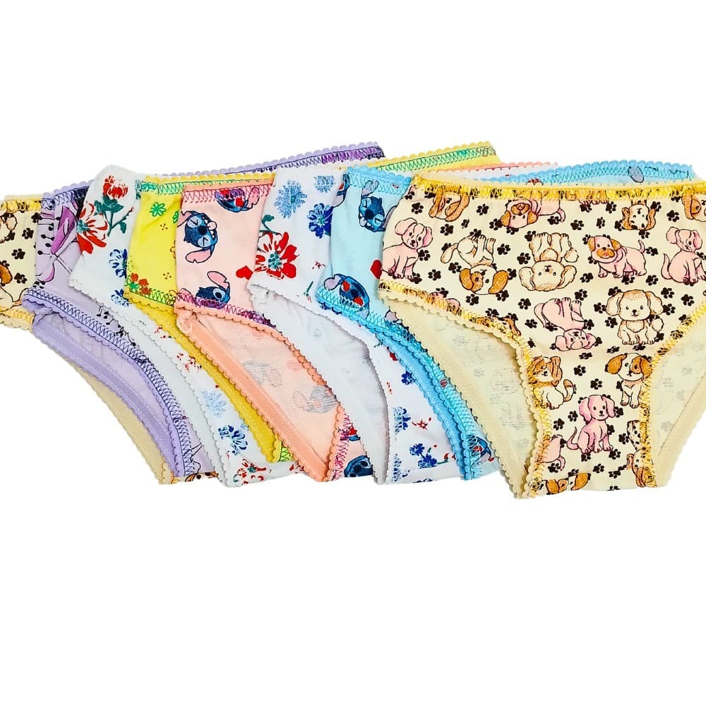 Kit 5 Calcinha Algodão Estampada Infantil