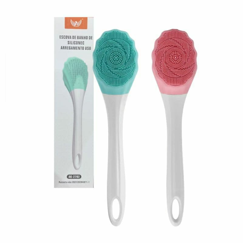 Escova de Banho Massageadora em Silicone Recarregável Altomex AK-2702