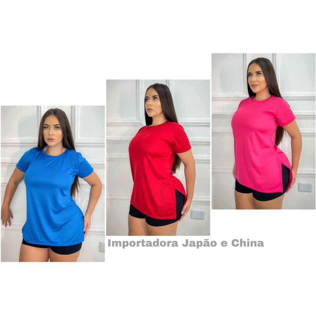 KIT 3 Blusa Tapa  Bumbum Academia Fitness