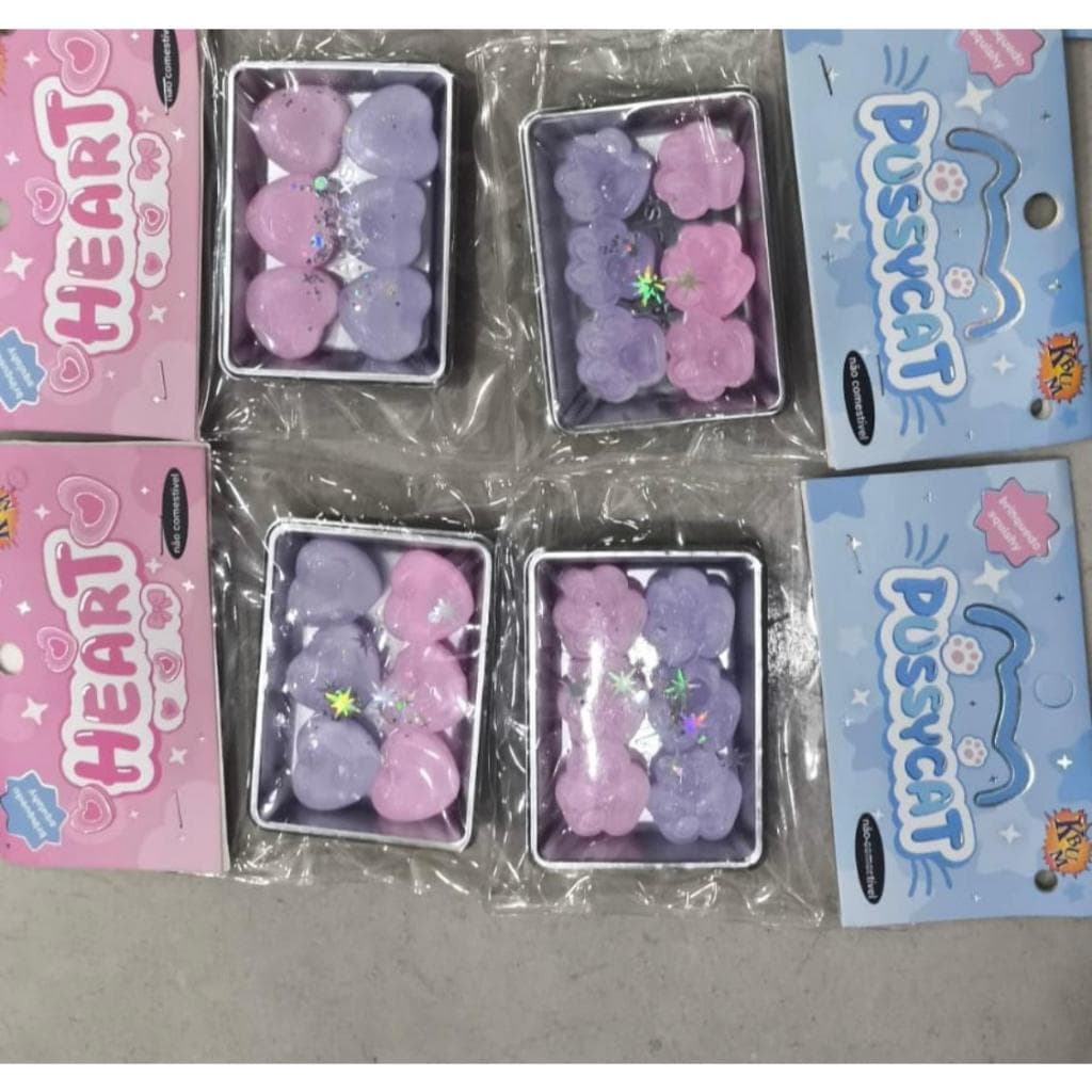 Kit 6 Mini Taba Squishy Na Forma Squeeze Macio Fofo