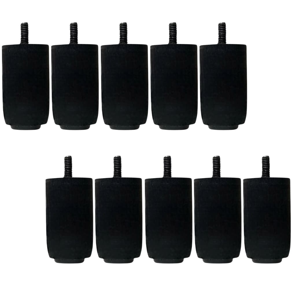 12 pés de 7 cm para cama box cor preto Pezinhos Casal ou Solteiro