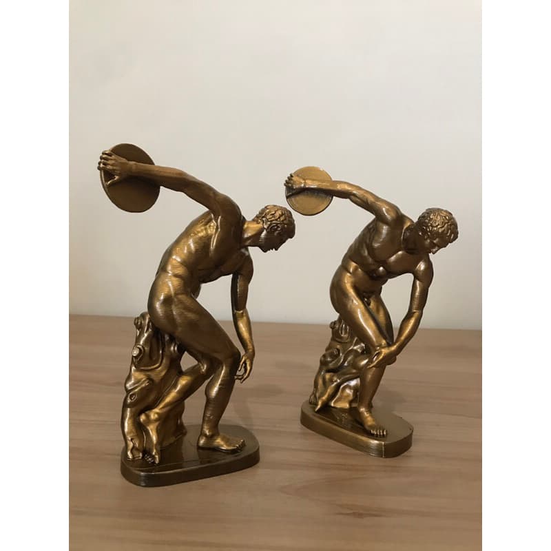 Estátua de Míron Discóbolo Discobolus The Discus Thrower Símbolo Educação Física Escultura Grega Impressão 3D