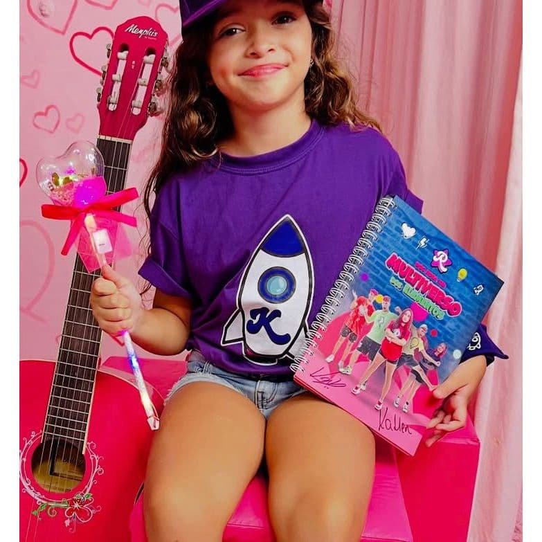 Camiseta katlen zoom boom irmã da Emilly vick youtuber camisa roxa ketlen infantil primeira coleção