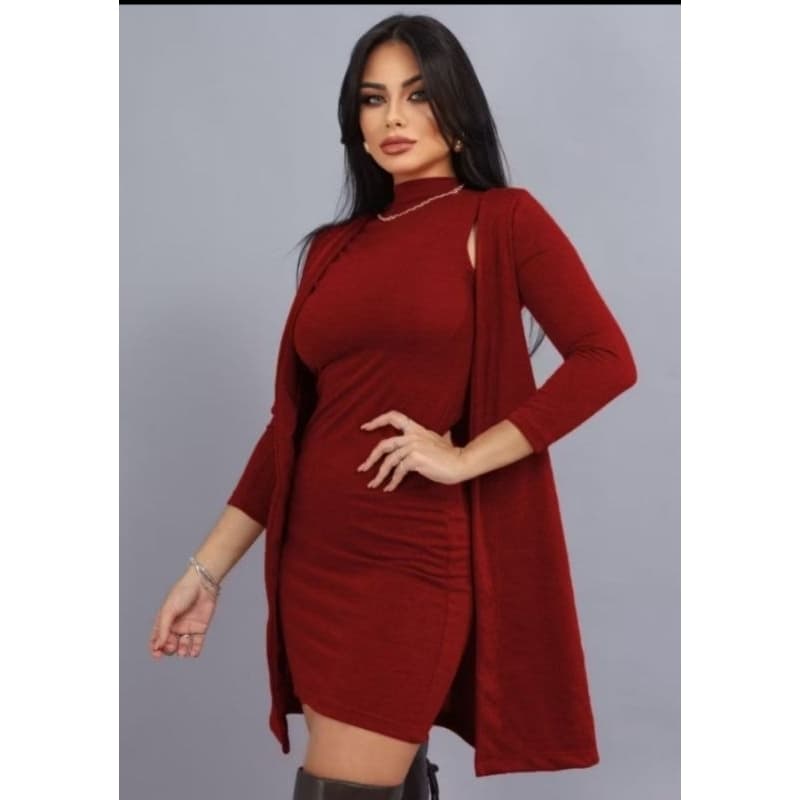 Conjunto Lanzinha 2 Peças cardigan + vestido