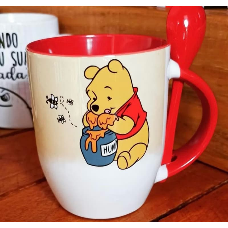 caneca ursinho pooh de porcelana