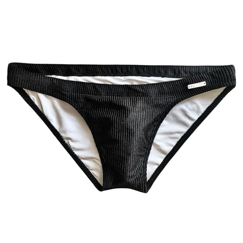 Sunga Masculina Ultra Slim Preta - Tecido Canelado