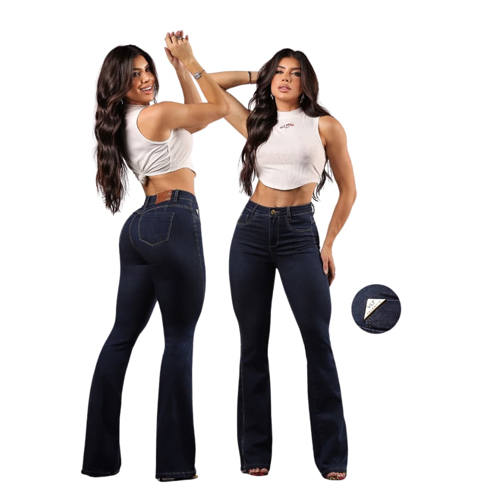 Calça Jeans Feminina Flaer Com Elastano Lycra Jeans Feminino Calça
