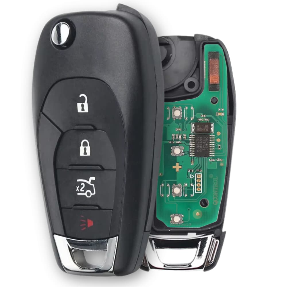 Chave Completa Canivete Gm/Chevrolet 3 Botões + Pânico Cruze, Onix, Cobalt, Spin e Tracker