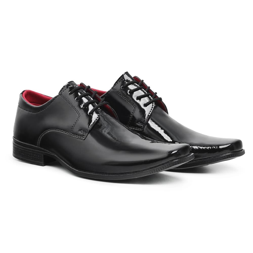 Sapato Masculino Social Clássico Formal Melhor Preço Preto Verniz Ideal Para Você