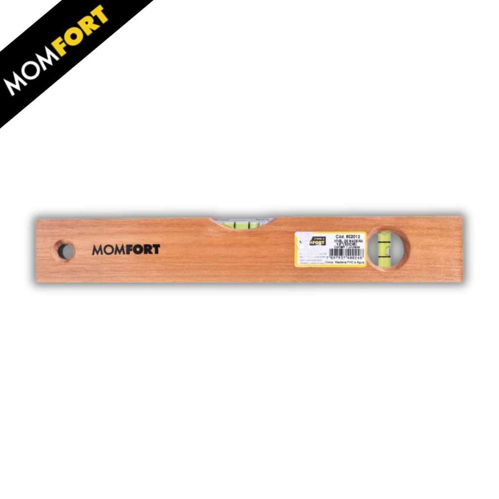 Nível de Madeira 35cm Bolha Premium Momfort