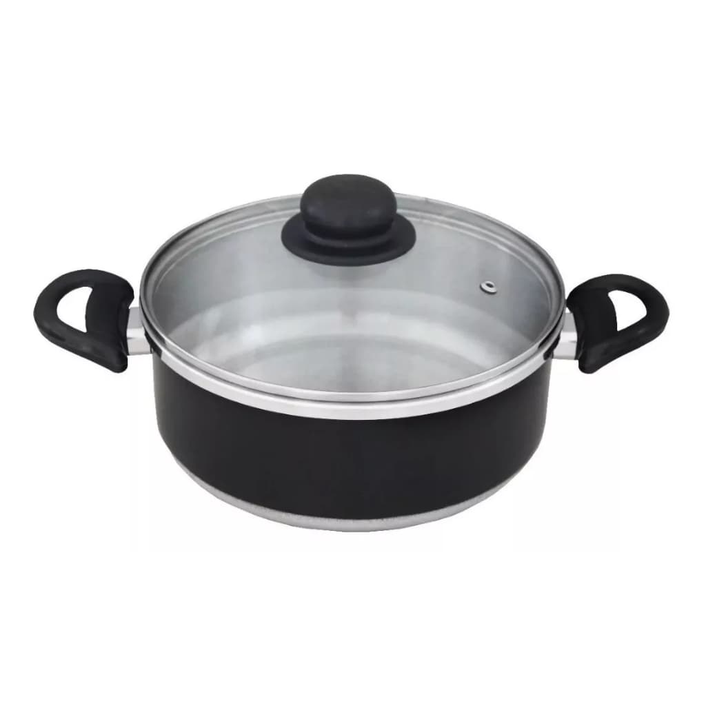 Panela Caçarola Tampa de Vidro Resistente