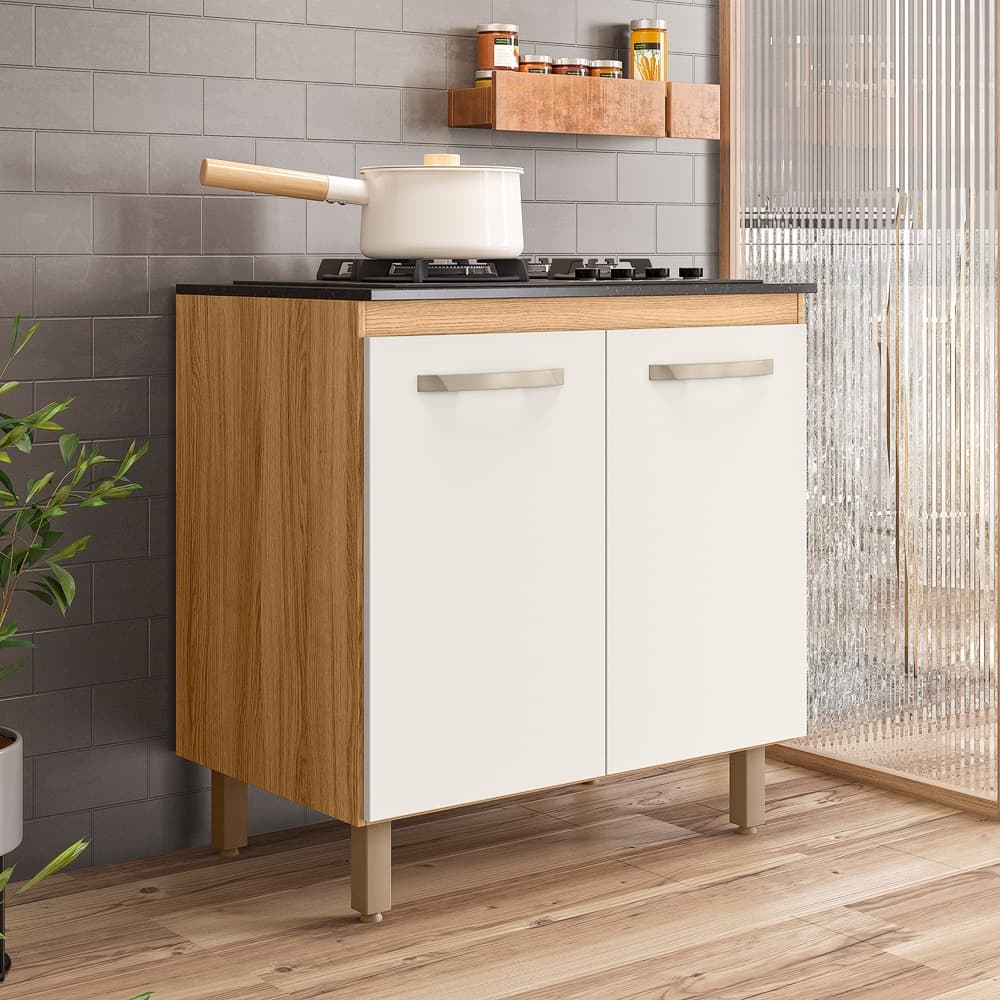 Balcão 2 Portas Moderno Cozinha Para Cooktop 4 E 5 Bocas