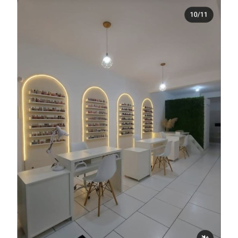 expositor de esmaltes com arco romano expositor para salão de beleza esmalteiro