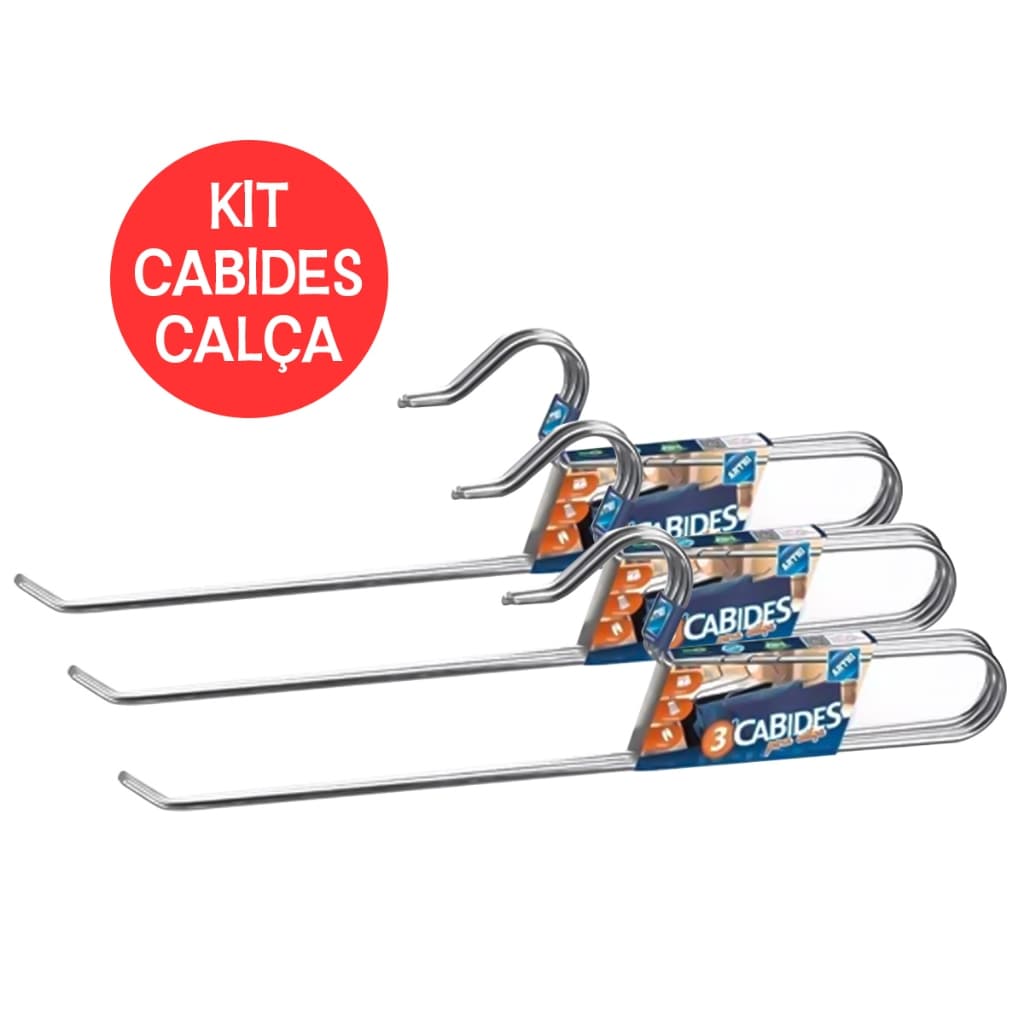 Kit Cabide Multifuncional para Calças de Inox 38cm Arthi-1002