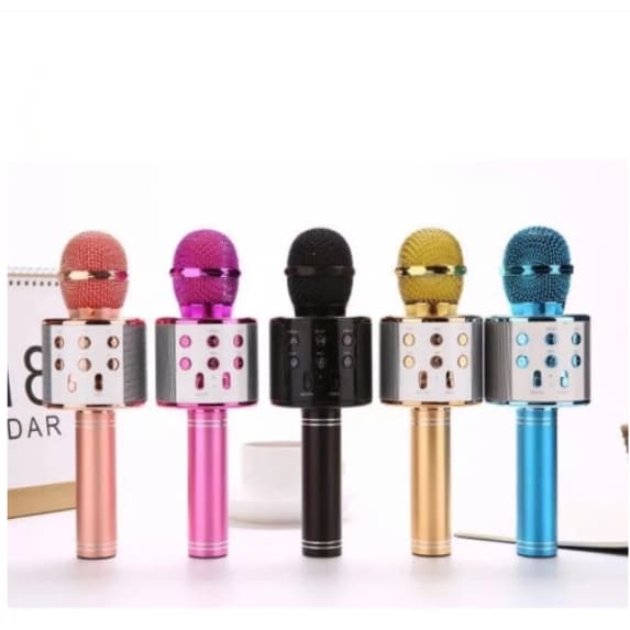 WS-858 Microfone Karaokê Bluetooth Efeito De Voz Recarregável