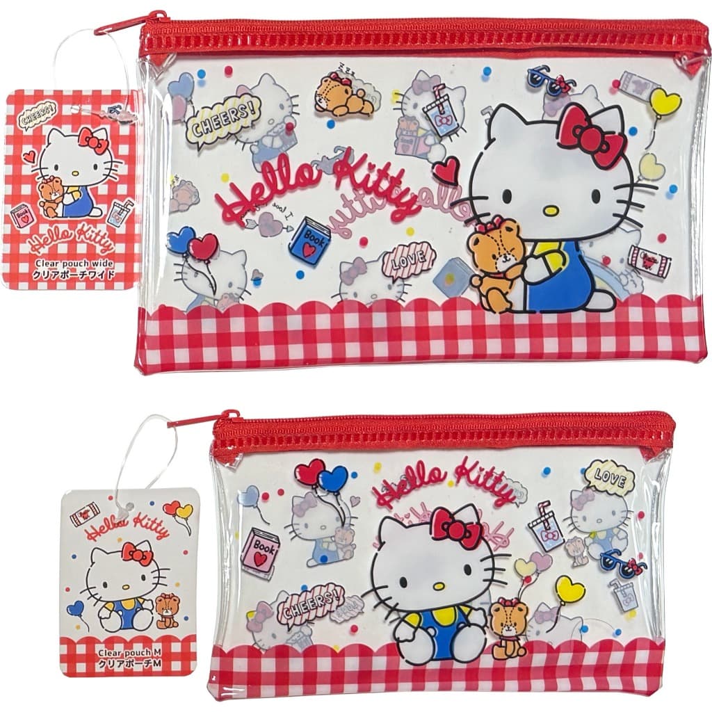 Sanrio Direto Do Japãosanrio Hello Kitty Bolsa Plana De Vinil Tamanho Largo 20 12 cm , M 16 Alto-10 Estojos Para Canetas Com Zíper De Acessórios (Verifique)