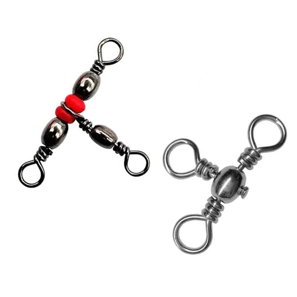 KIT COM 5 GIRADOR TRIPLO COM OU SEM MIÇANGA PARA PESCA