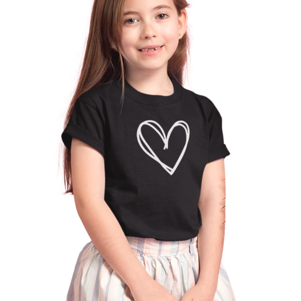 Camiseta Infantil Menina Juvenil Criança Adolescente Feminina Coração Blogueirinha Estilosa Em Alta